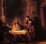 Rembrandt Famous Paintings - Supper at Emmaus